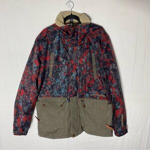 Protest Geotech 5K Series Marc Janssen Red Black Tan Winter Snowboard Coat L